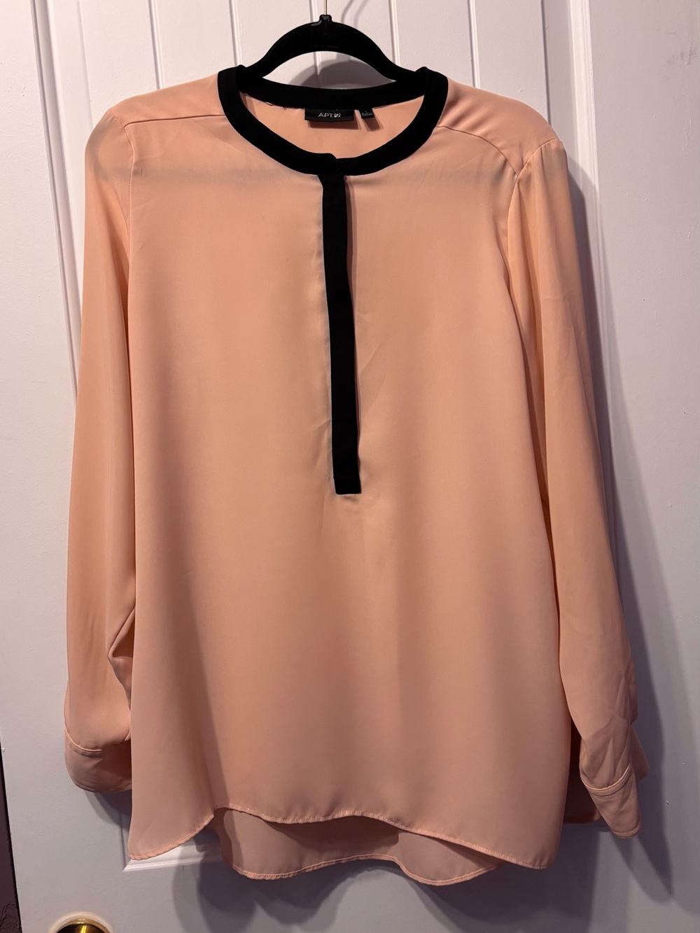 Apt. 9 Peach Long-Sleeve Blouse